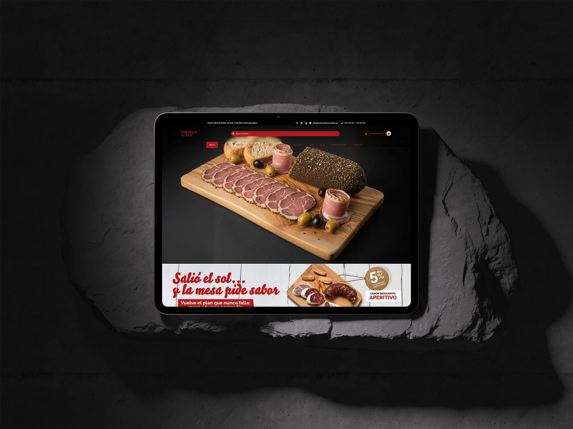 Diseño web de Embutidos Noalejo, proyecto real de Andaluzia